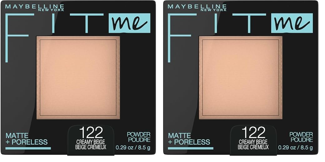 Maybelline Fit Me Matte + Poreless Pressed Face Powder Makeup & Setting Powder, Classic Ivory, 1 Count